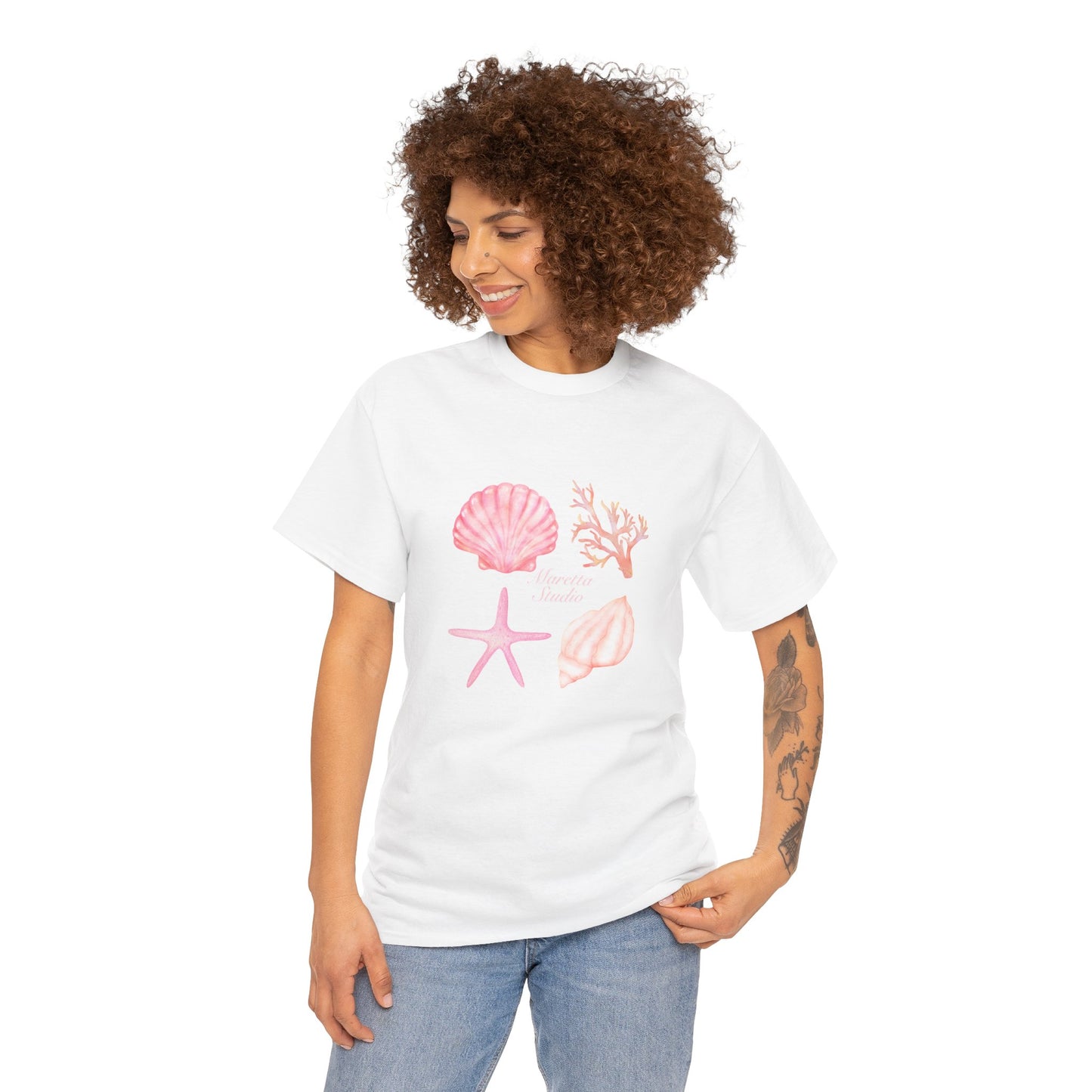 Beach Vibes Unisex Heavy Cotton Tee | Ocean-Inspired Graphic Shirt for Summer Fun, Gift for Beach Lovers, Seasonal Wardrobe Essential