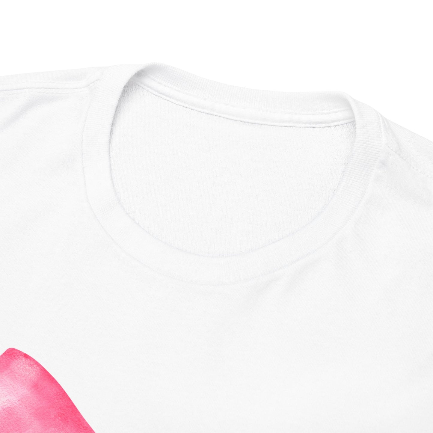 Pink Bow Unisex Heavy Cotton Tee | Cute Gift for Her, Casual Wear, Birthday, Celebration, Everyday Style