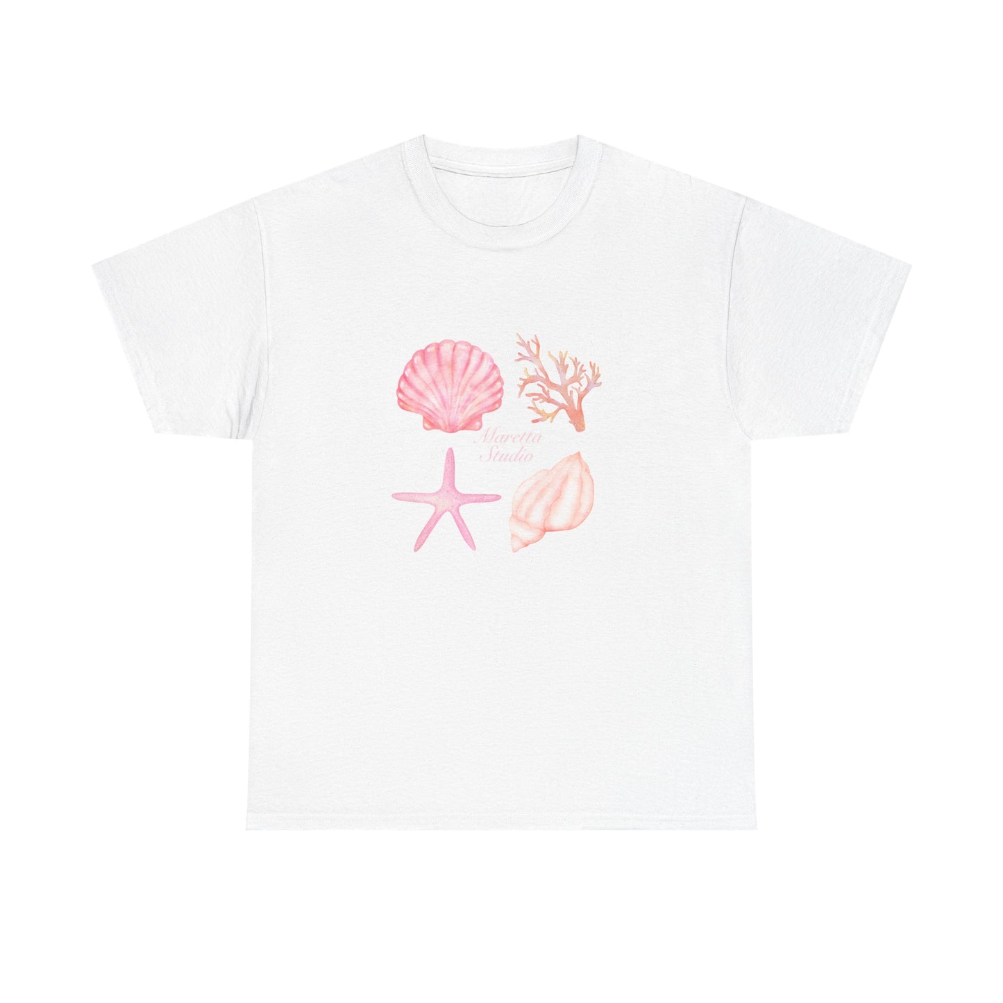 Beach Vibes Unisex Heavy Cotton Tee | Ocean-Inspired Graphic Shirt for Summer Fun, Gift for Beach Lovers, Seasonal Wardrobe Essential
