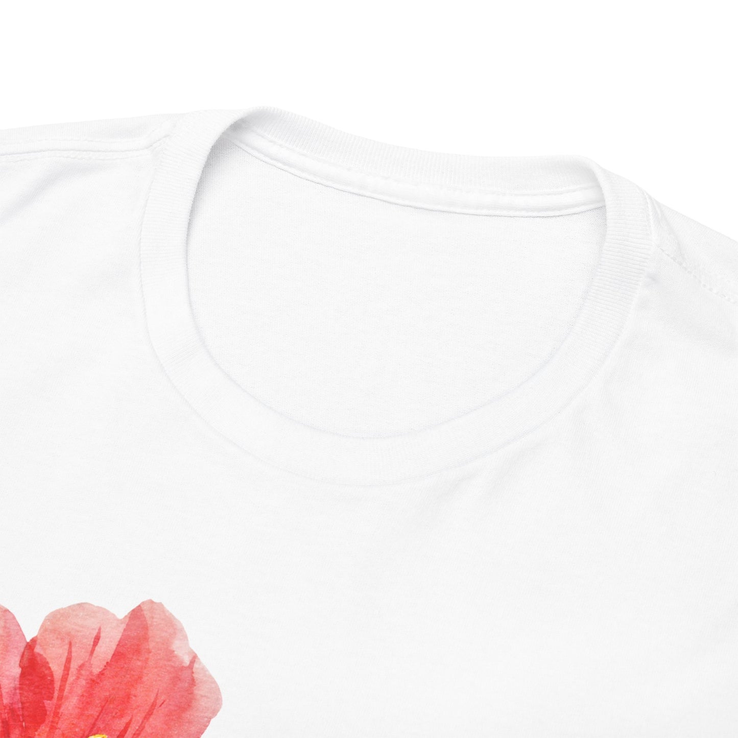 T-Shirt with Floral Design, Hibiscus Flower Tee, Summer Vibe Top, Casual Floral Wear, Gift for Tropical Lovers