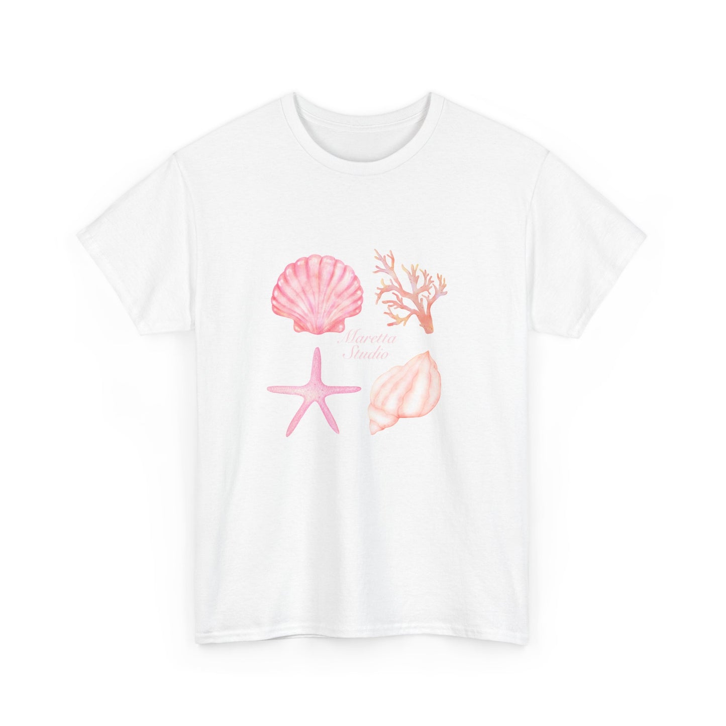 Beach Vibes Unisex Heavy Cotton Tee | Ocean-Inspired Graphic Shirt for Summer Fun, Gift for Beach Lovers, Seasonal Wardrobe Essential
