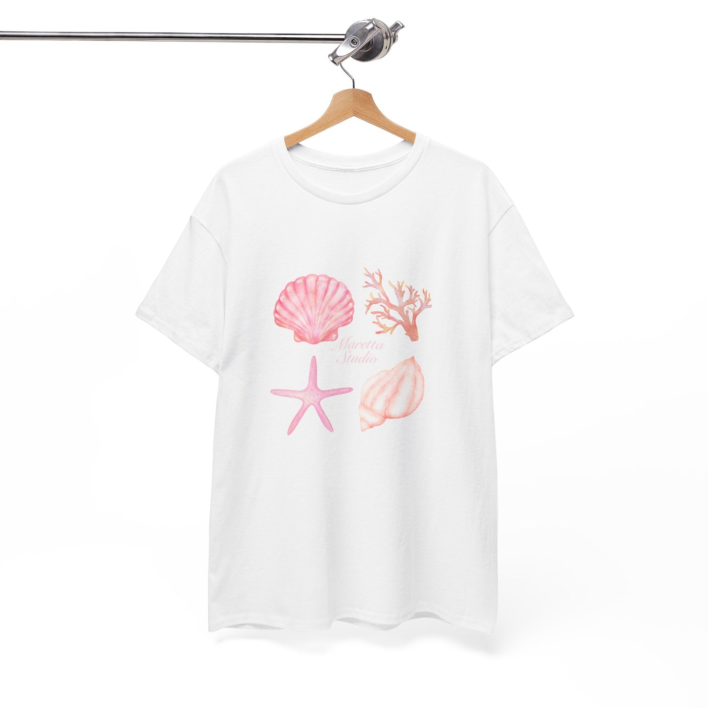Beach Vibes Unisex Heavy Cotton Tee | Ocean-Inspired Graphic Shirt for Summer Fun, Gift for Beach Lovers, Seasonal Wardrobe Essential